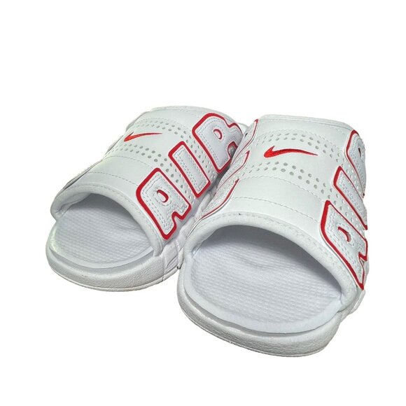 Nike Air More Uptempo Slide Sandals White Red FD9884-100 Men's Size 13 - Picture 4 of 8